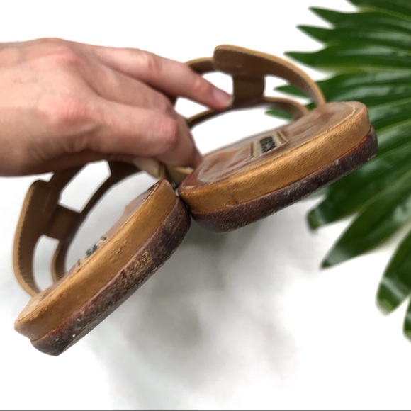 MANOLO BLAHNIK | sz 39 Tan Grella cutout sandals - Picture 5 of 8